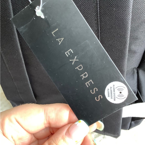 LA EXPRESS New Black Backpack with Front Pocket NWT - Picture 13 of 15
